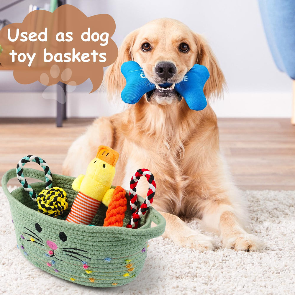 STOBS K pet toy storage basket for cat or dog toys