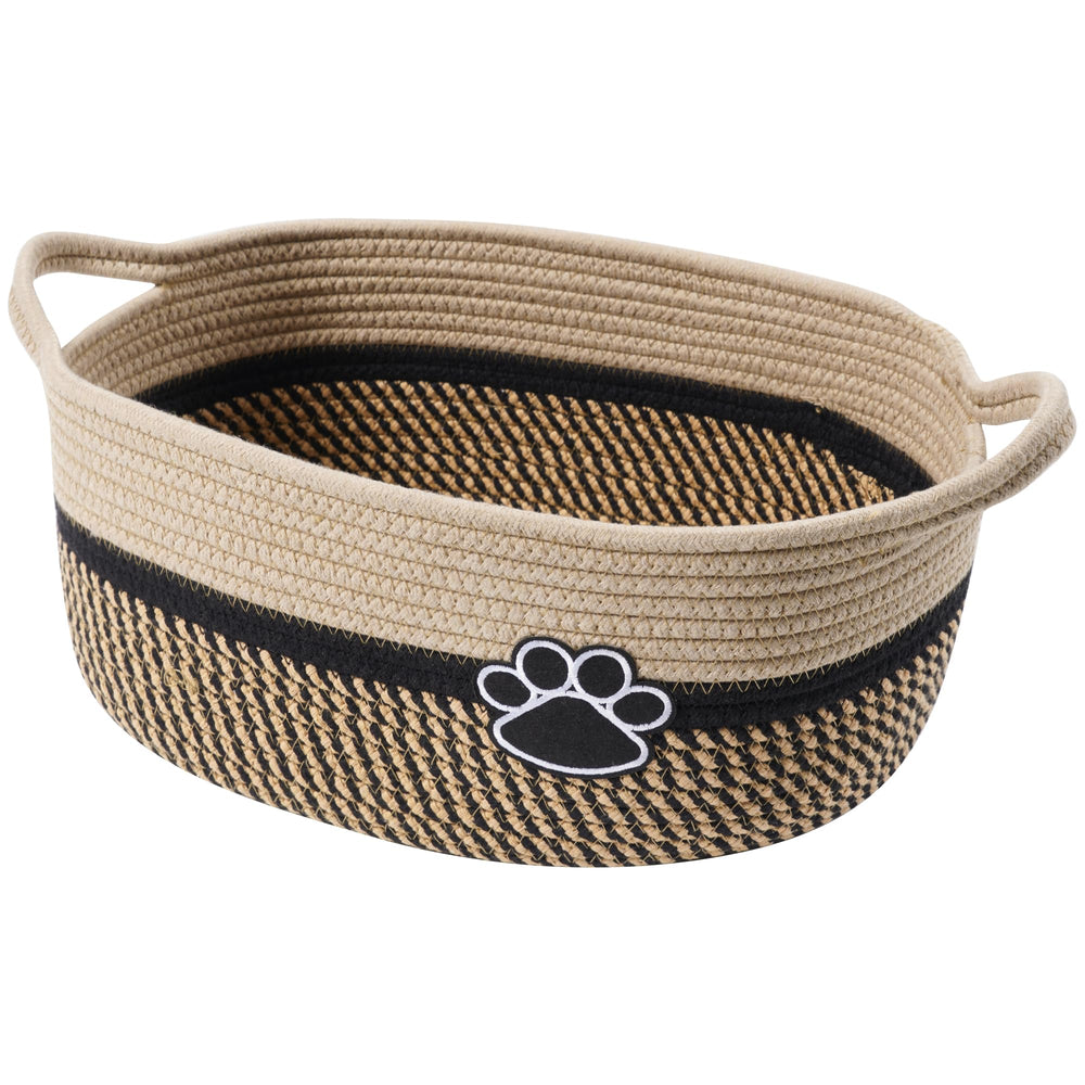 STOBS K small woven basket with handle for organized storage on shelves