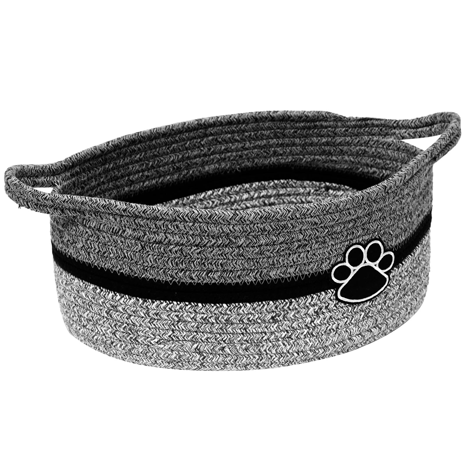 STOBS K small woven basket close-up highlights handmade cotton rope texture for stylish organization.
