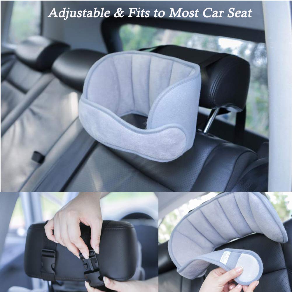 StoHua easy-install head support fits most child car seats.