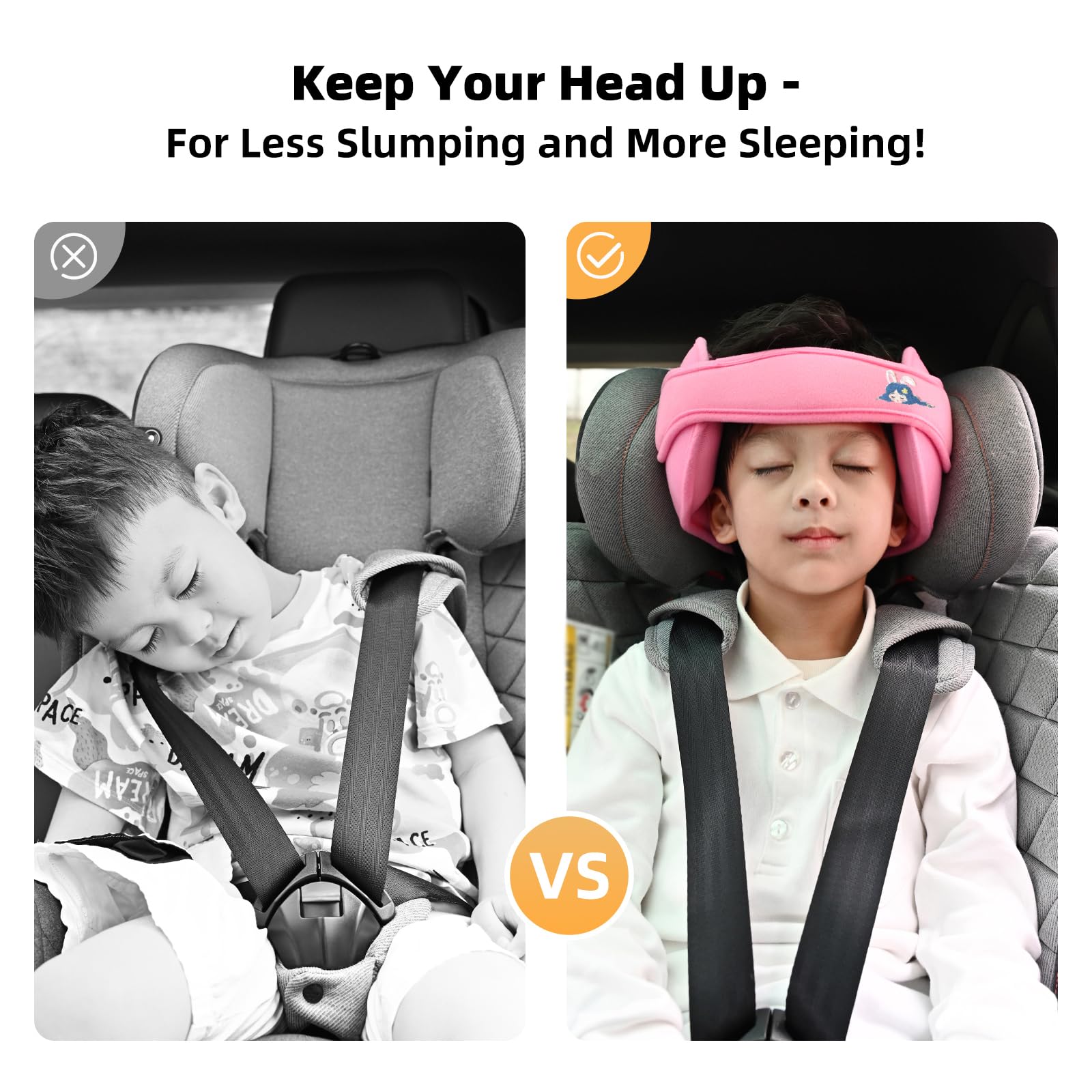 StoHua adjustable buckle ensures secure headrest fit for growing children.