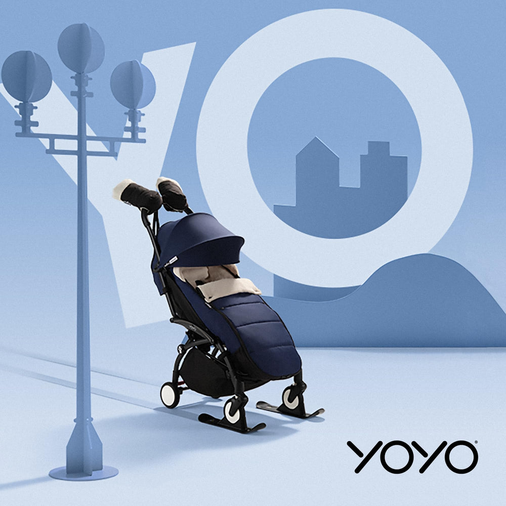 Stokke YoYo Footmuff is machine washable for quick cleanup after outings.