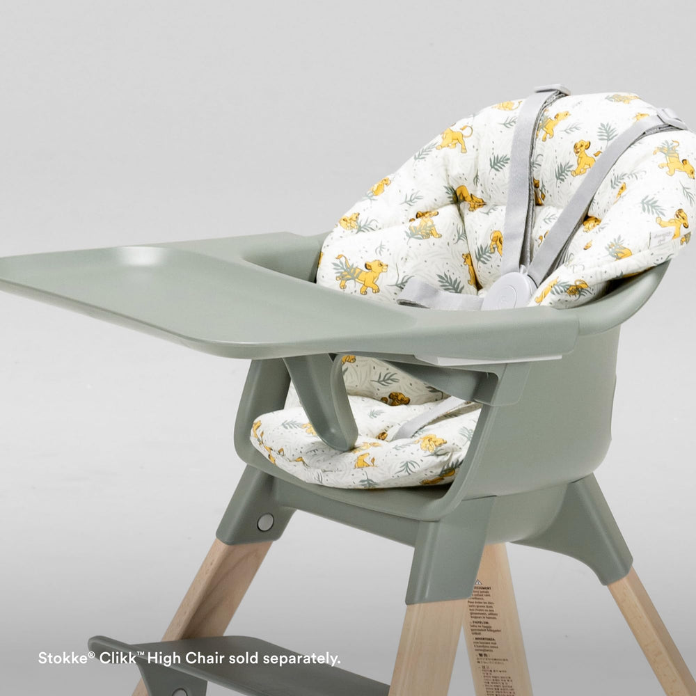 Stokke Clikk Cushion Disney Lion King Jungle organic cotton close-up texture