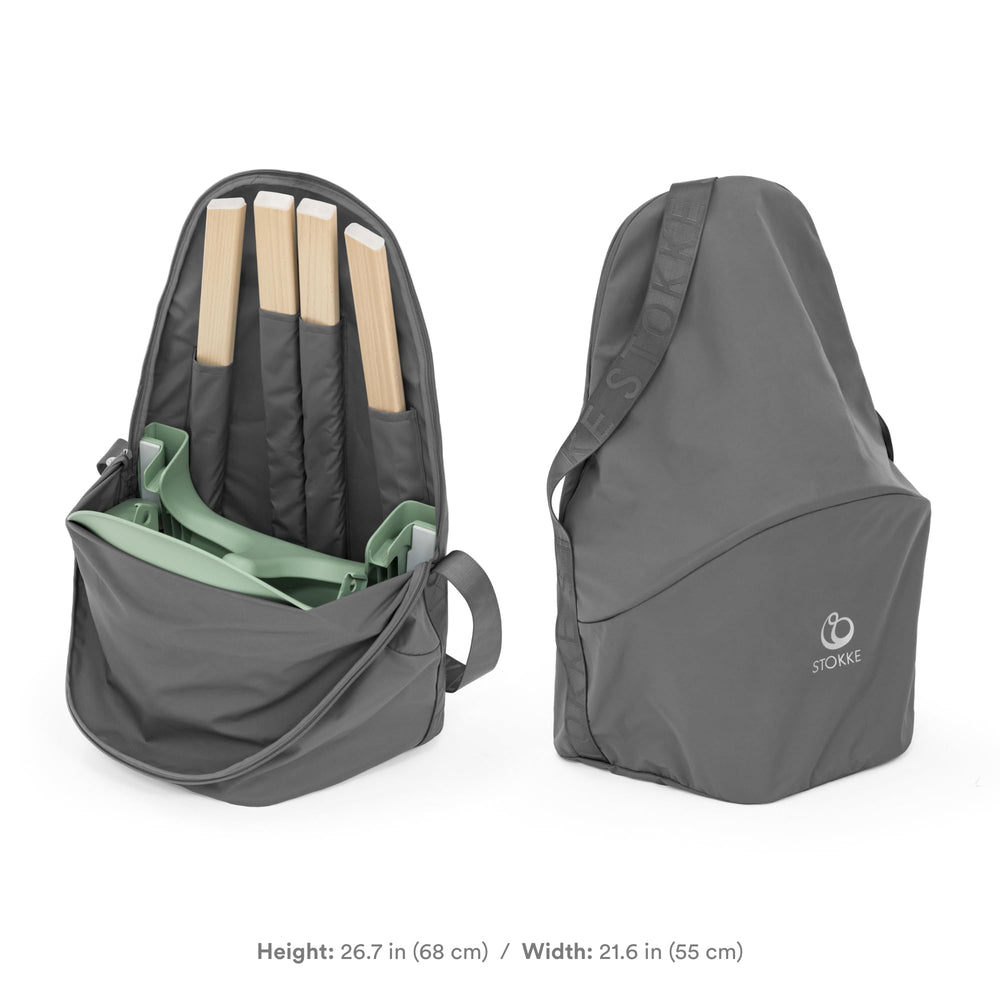 Stokke Clikk Travel Bag Grey adjustable shoulder strap for hands-free carry