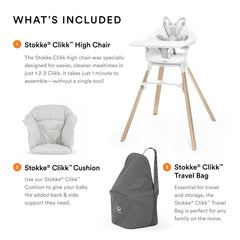 Stokke travel bag with hands-free handle for organizing Clikk parts.