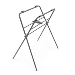Stokke Flexi Bath Stand Grey front view showing ergonomic support for bath time