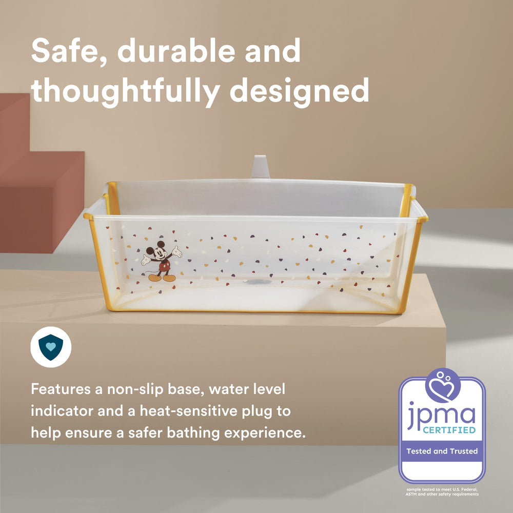 Stokke Flexi Bath X-Large Mickey Celebration lightweight and ideal for travel.