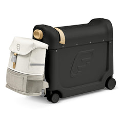 Stokke JetKids BedBox ride-on suitcase with in-flight bed and easy maneuverability