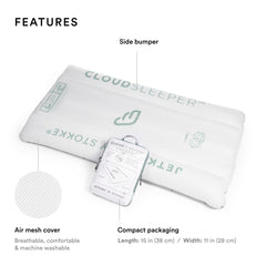 Stokke JetKids CloudSleeper integrated pump enabling quick inflation.