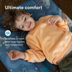 Stokke JetKids CloudSleeper packing cube keeps bed organized on trips.