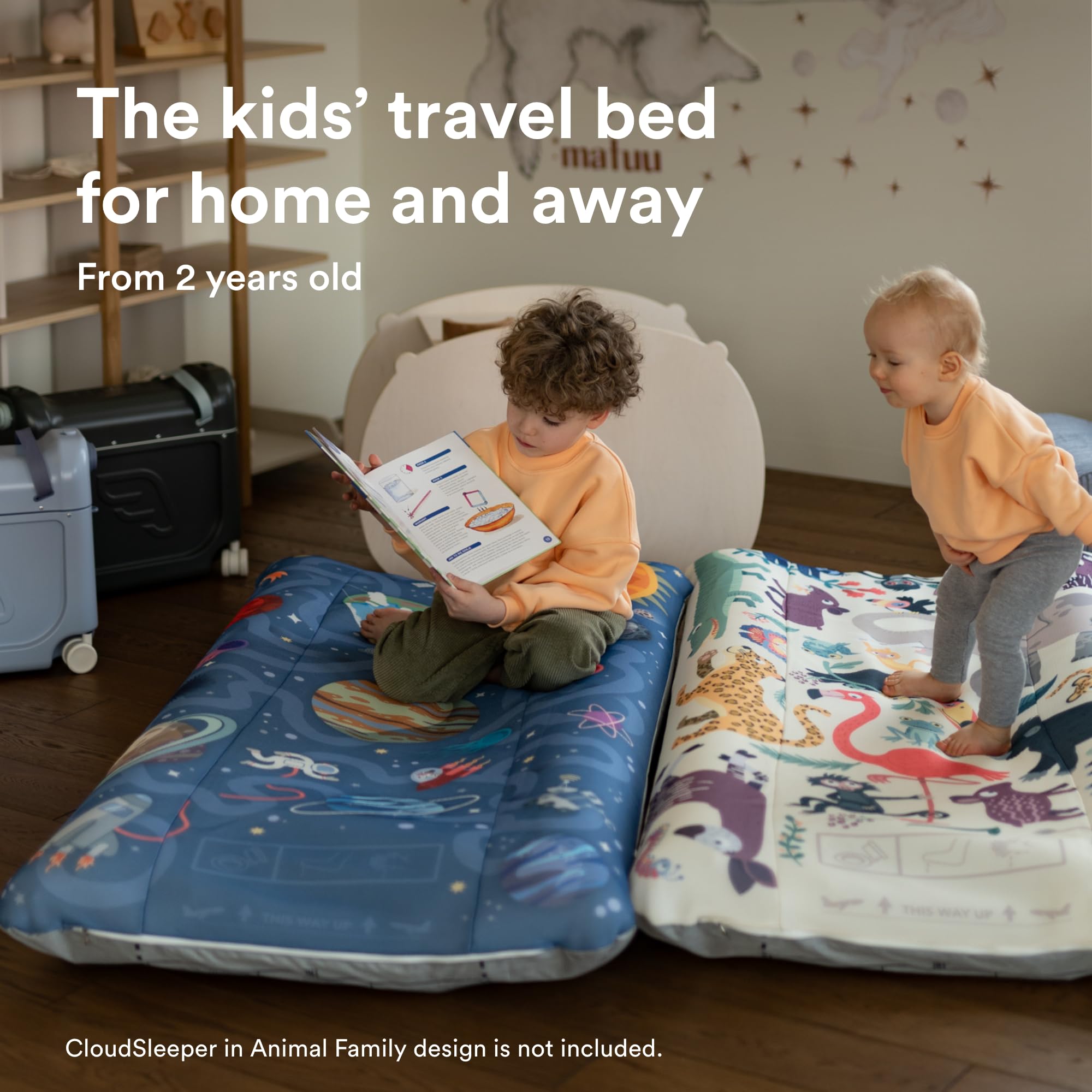 Stokke JetKids CloudSleeper side bumpers keep kids safe while snoozing.