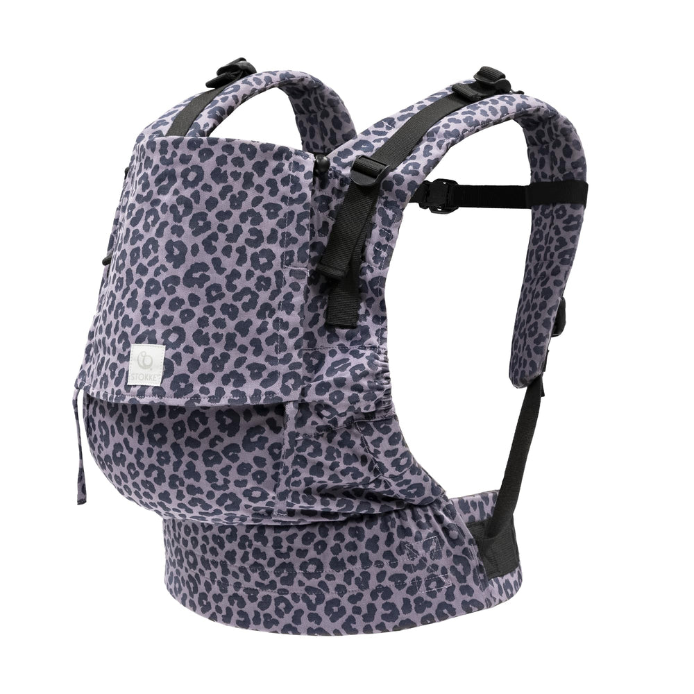 Stokke Limas Carrier Flex Leopard Lilac front carry ergonomic support