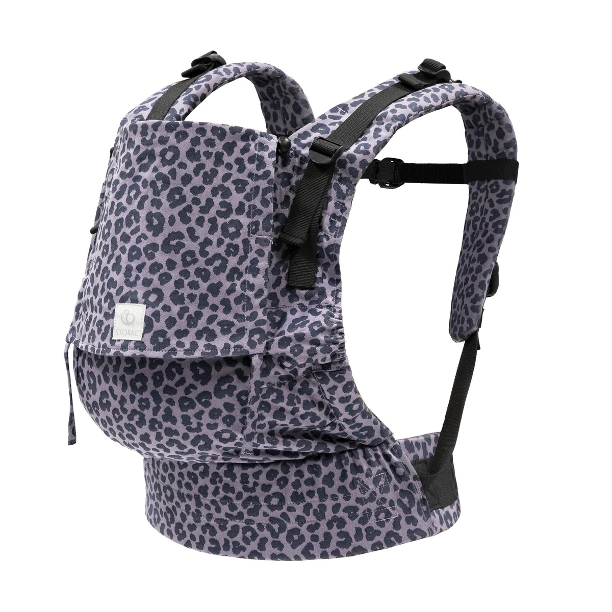 Stokke Limas Carrier Flex Leopard Lilac front carry ergonomic support