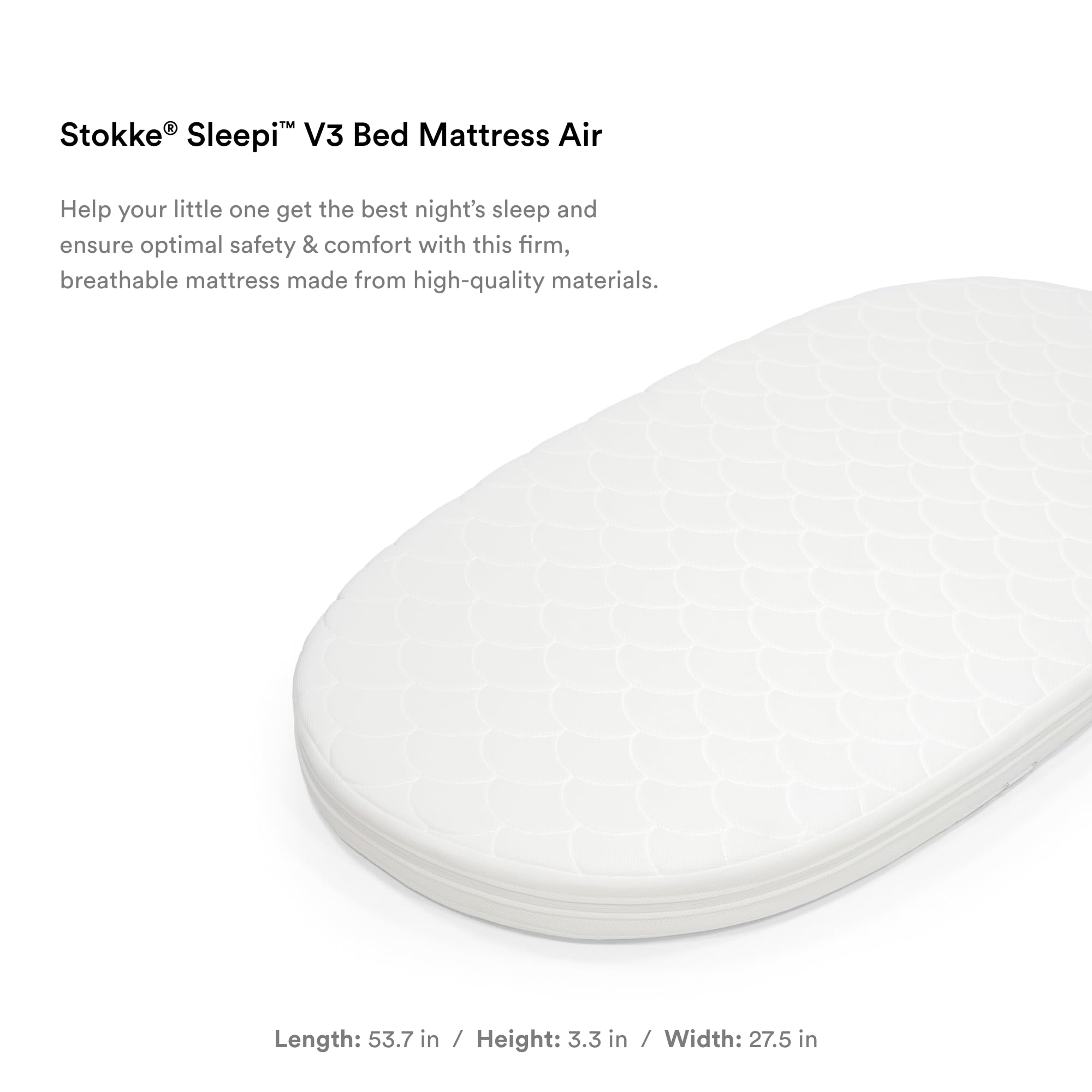 Stokke Mattress Air with 3D mesh cover supports ongoing air circulation