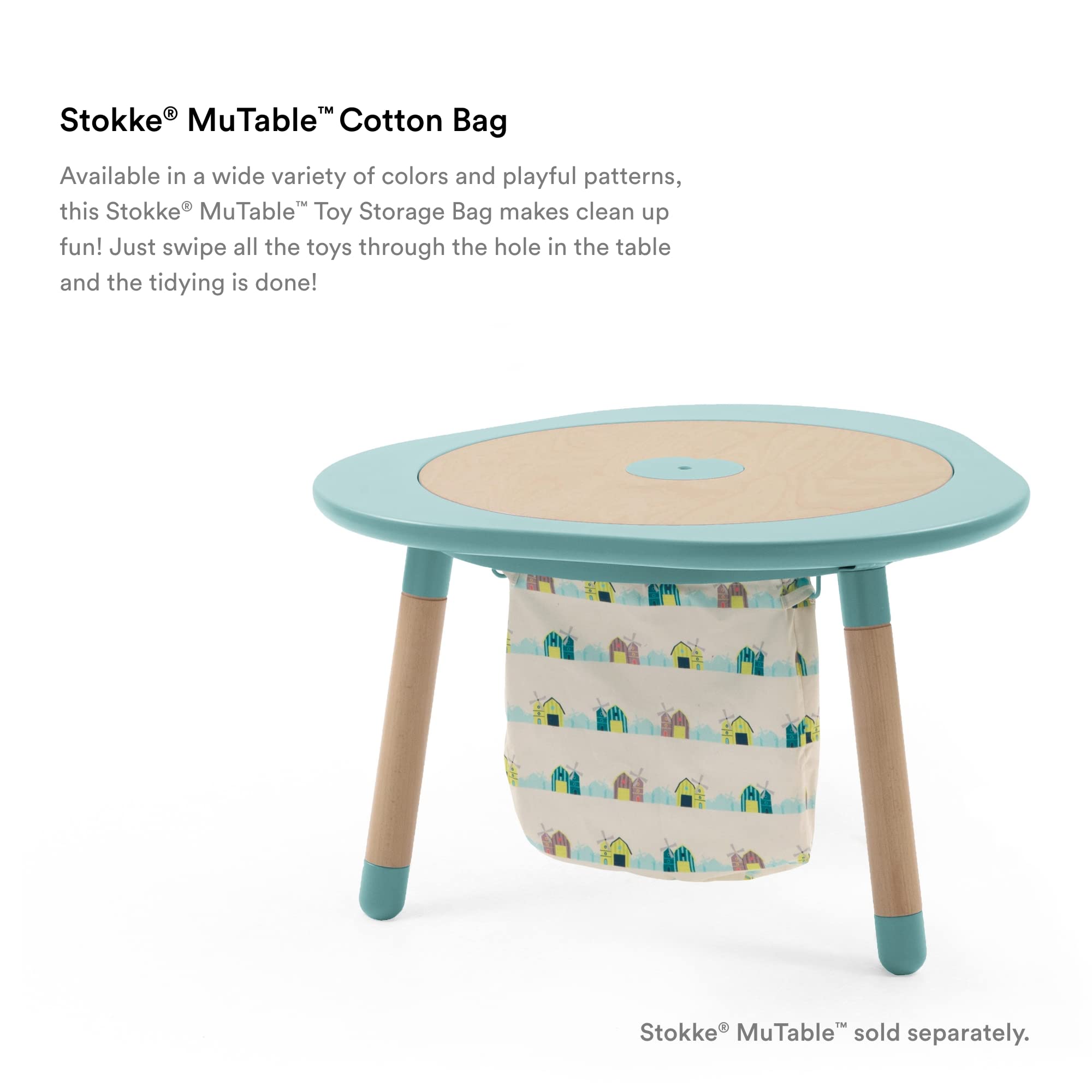 Stokke MuTable cotton bag is lightweight and easy to carry.