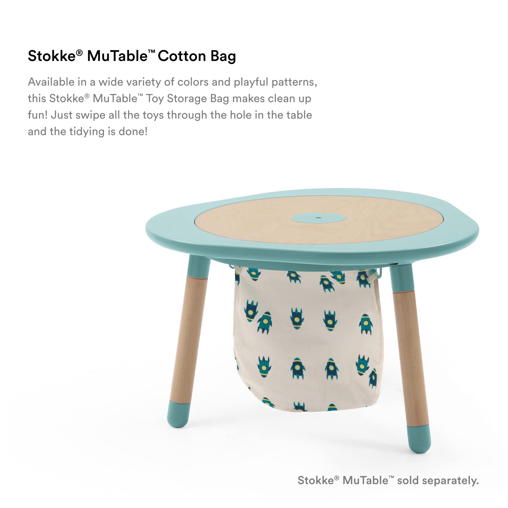 Stokke MuTable lightweight cotton bag ideal for small to medium toys