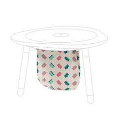 Stokke MuTable Crown Cotton Bag showing loops for easy toy storage