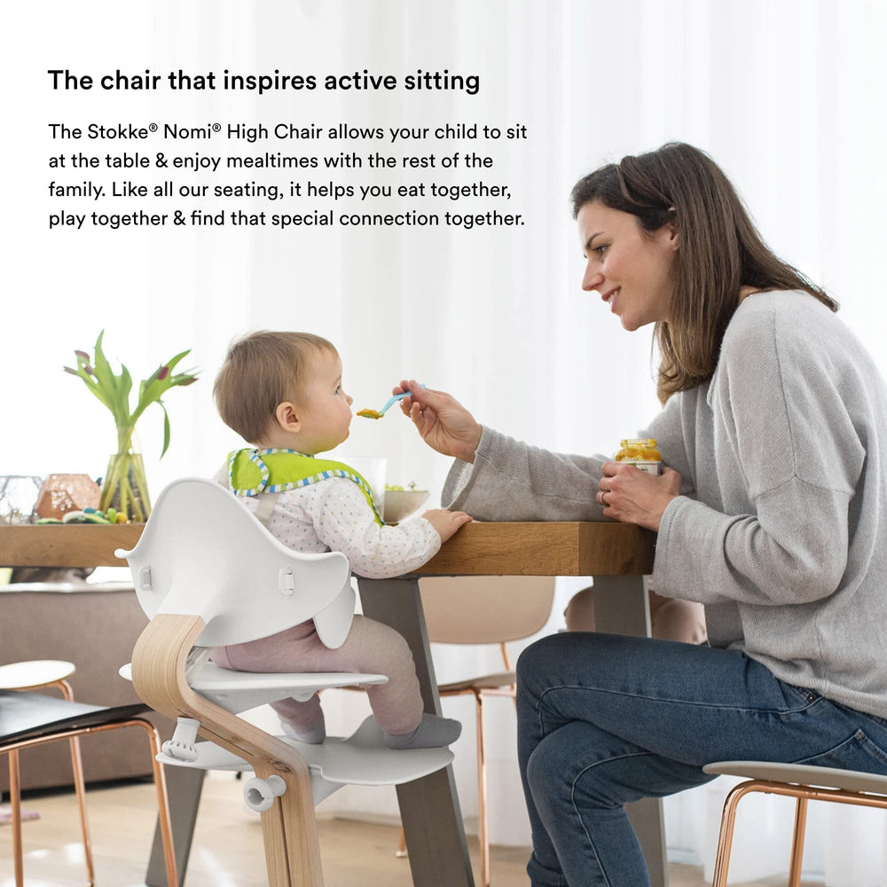 Stokke Nomi chair transforms into a standard chair as child grows.