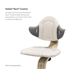 Easy to attach and remove Nomi cushion during meals