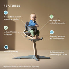 Stokke Nomi high chair adjustable height seamless design for flexible placement