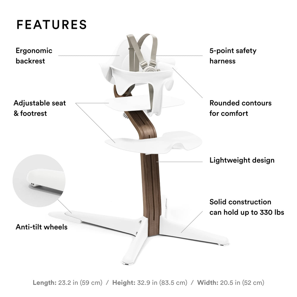 Stokke Nomi showcasing seamless adjustability without tools
