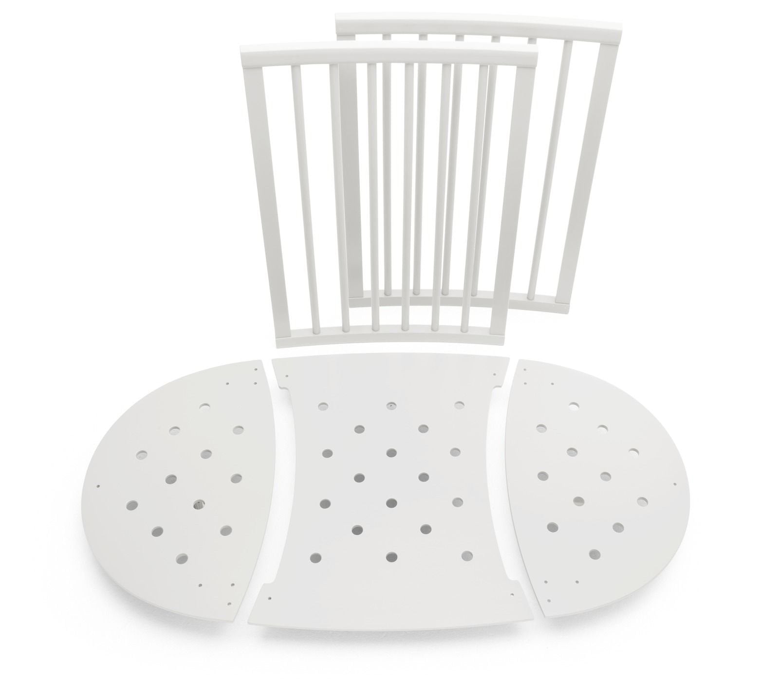 Stokke Sleepi Bed Extension V2 assembly demonstrates easy crib-to-bed transformation.