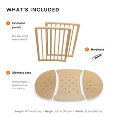 Stokke Sleepi Bed Extension V2 converts crib into a larger bed for growing child