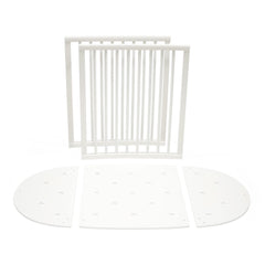 Stokke Sleepi Bed Extension V3 White enables easy crib-to-bed assembly.