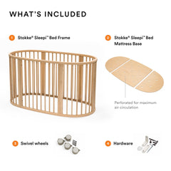 Stokke Sleepi Bed V3 remove-side access enables easy transitions as baby grows.