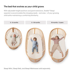 Stokke Sleepi Canopy by Pehr V3 pleated detail adds refined style to crib setup