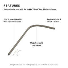 Stokke Sleepi Drape Rod V3 designed for Sleepi Bed V3 compatibility.