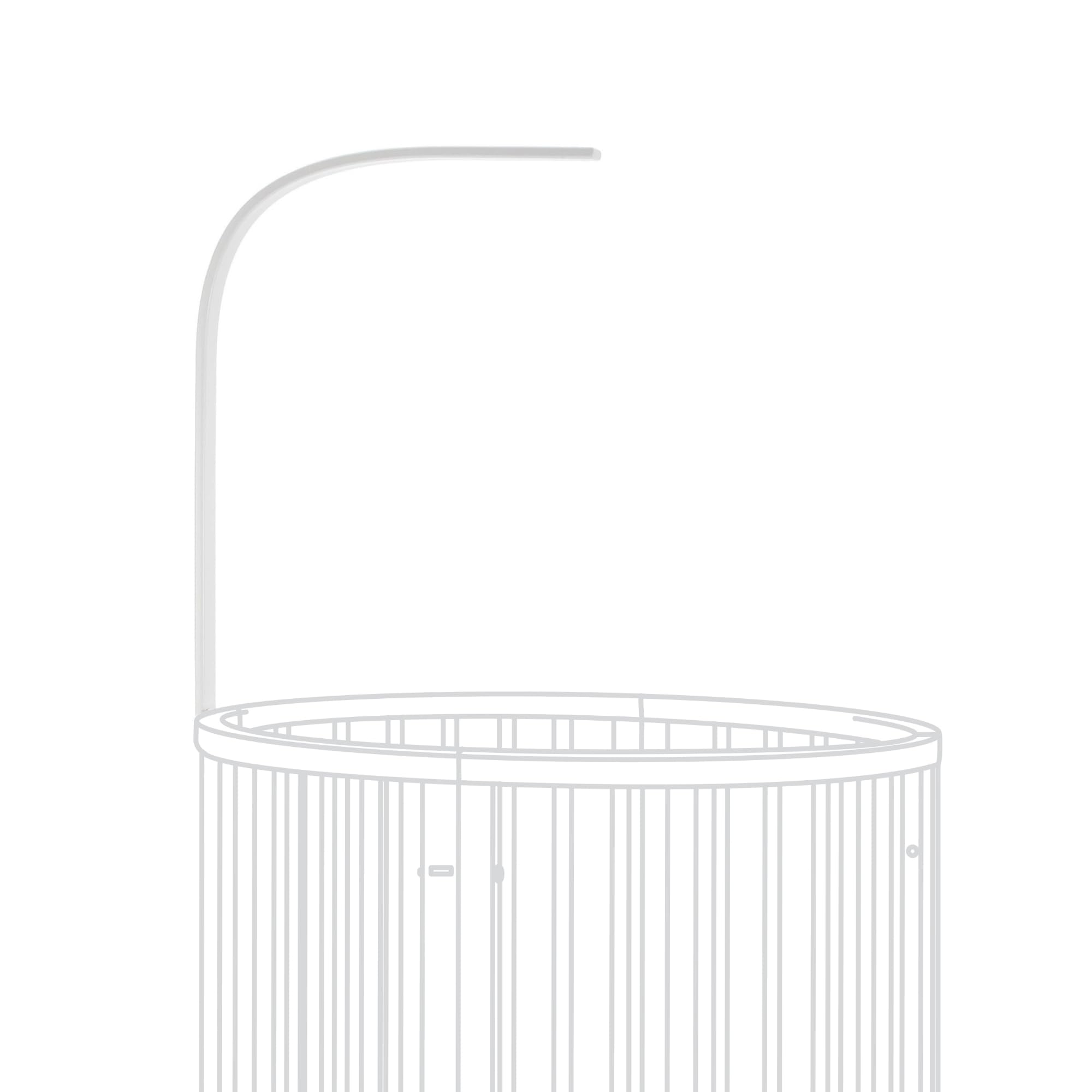 Stokke Sleepi Drape Rod white closeup highlighting smooth finish for crib decor.