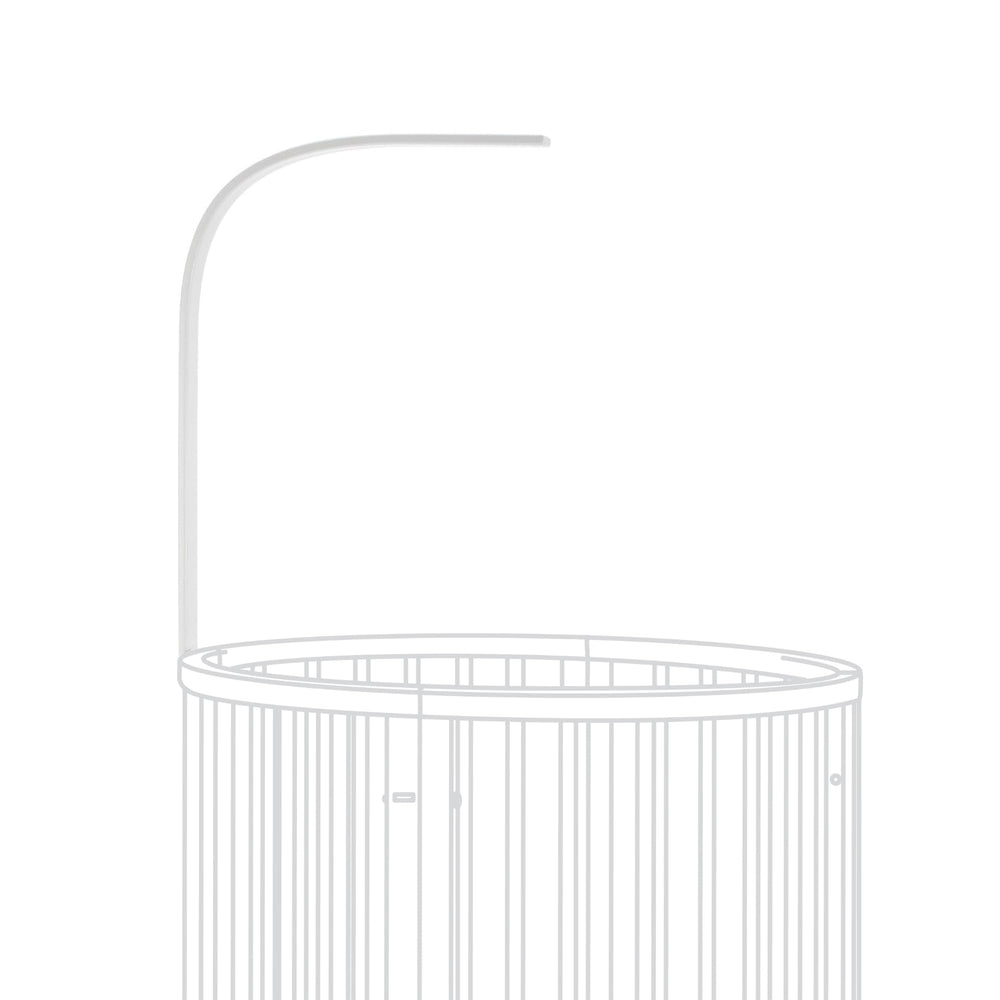 Stokke Sleepi Drape Rod white closeup highlighting smooth finish for crib decor.