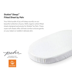 Stokke Sleepi organic cotton texture close-up highlighting airy softness and skin-friendly material.