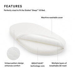 Stokke Sleepi Mattress Air breathable-core emphasizes comfortable airflow