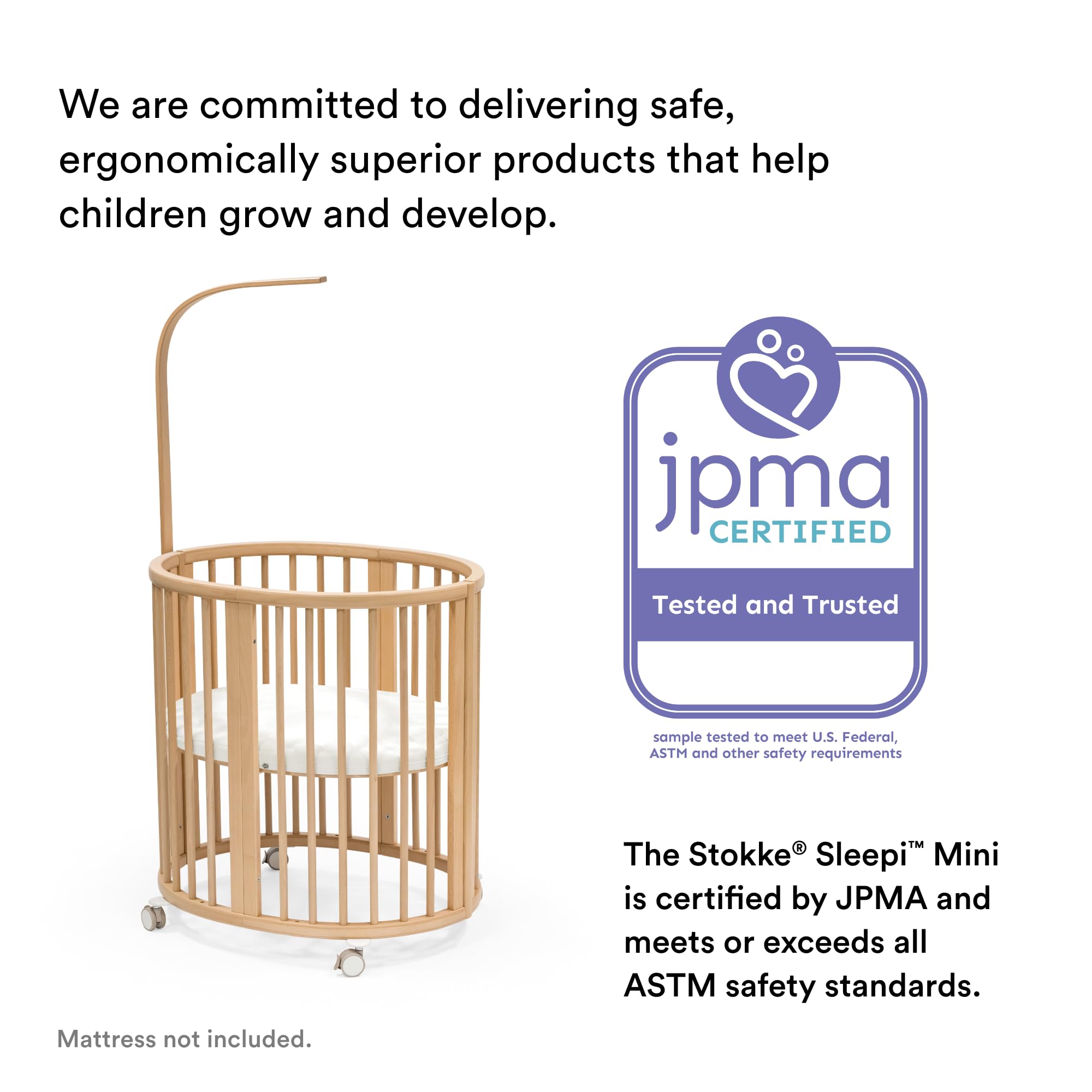 Stokke Sleepi Mini Bundle White nursery-design shot highlights stylish, functional furniture.