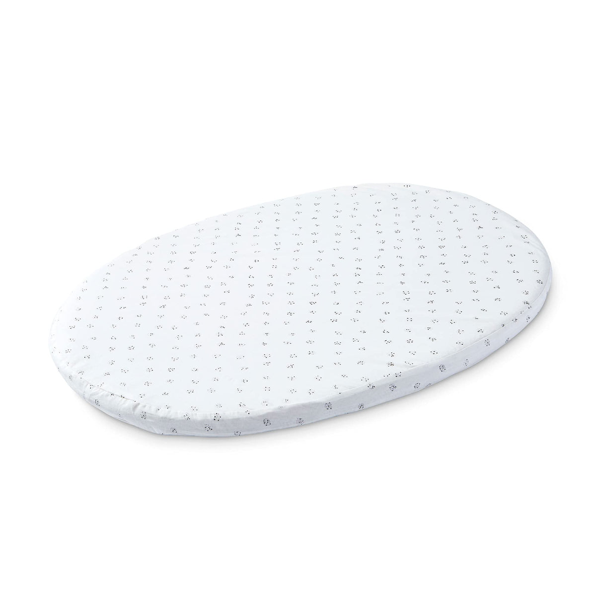 Stokke Sleepi Mini Grey Dotty fitted sheet, soft organic cotton for gentle nights