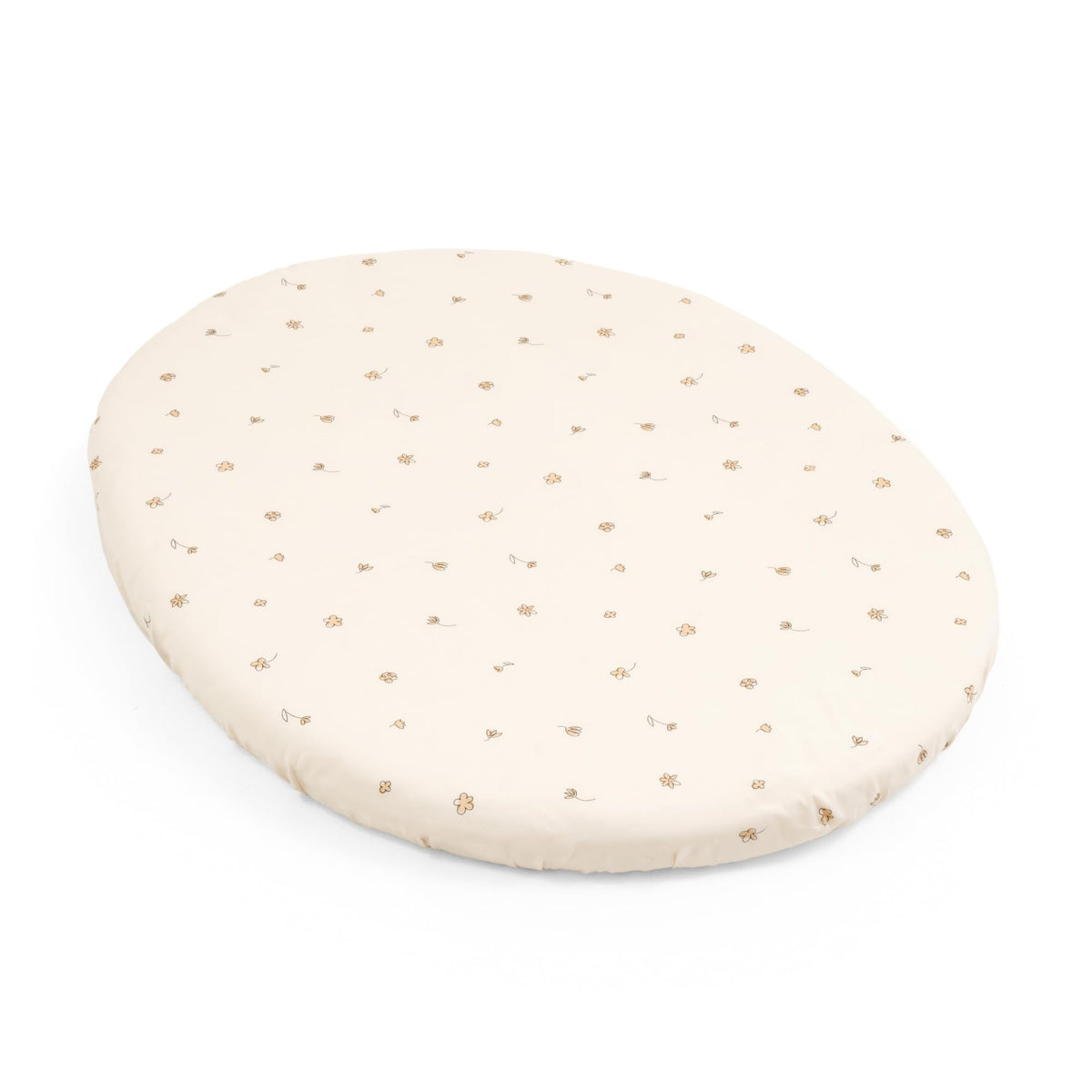 Stokke Sleepi Mini fitted sheet in Flower Ecru for cozy, gentle sleep