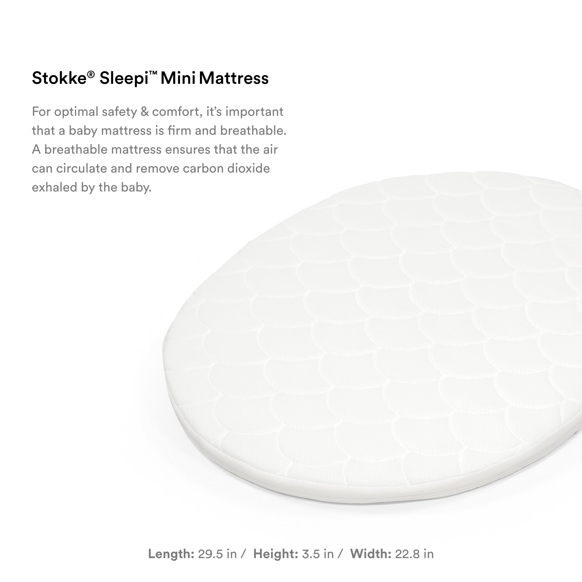 The Sleepi Bed compatible oval mattress fits snugly with a secure, cozy surface