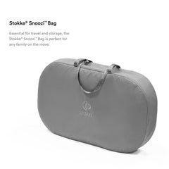 Hands-free carry handle enables easy transport of the Snoozi Bag.