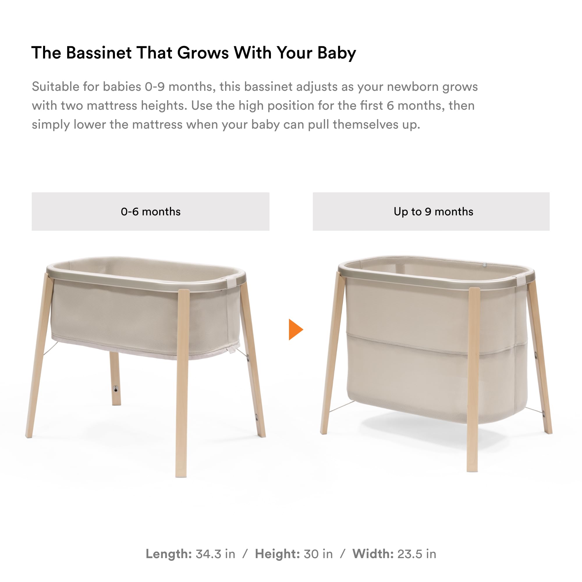 Stokke Snoozi Bassinet frame is easy to wipe clean.