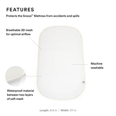 Stokke Snoozi Protection Sheet waterproof layer guards against accidents while preserving the mattress