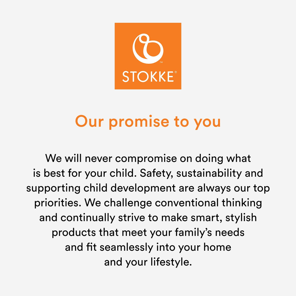 Stokke Tripp Trapp accessories on display, illustrating expanded growth-ready versatility