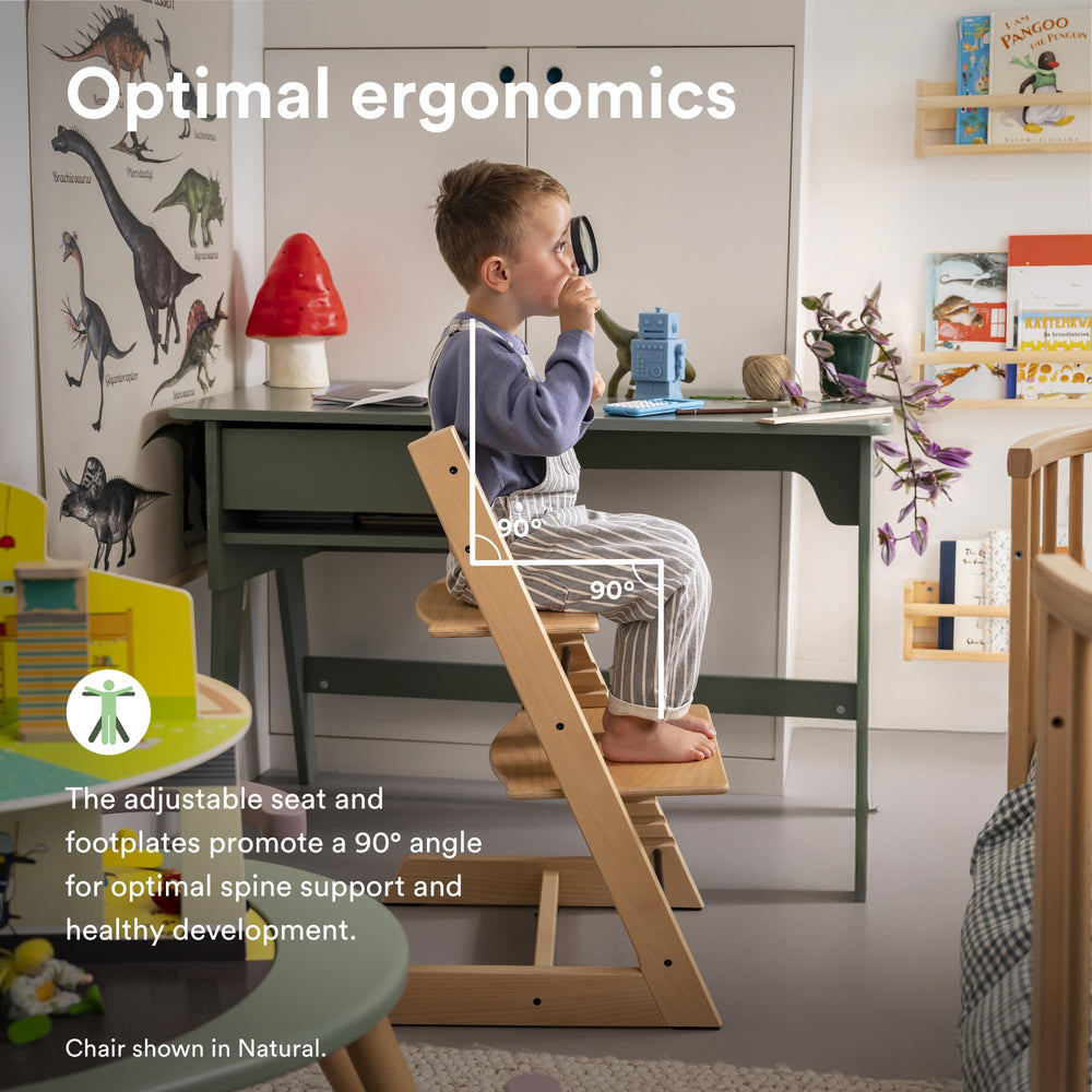 Stokke Tripp Trapp adjustable seating adapts as child grows.
