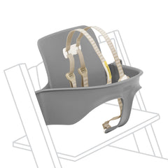 Stokke Tripp Trapp Baby Seat gray front view at table height