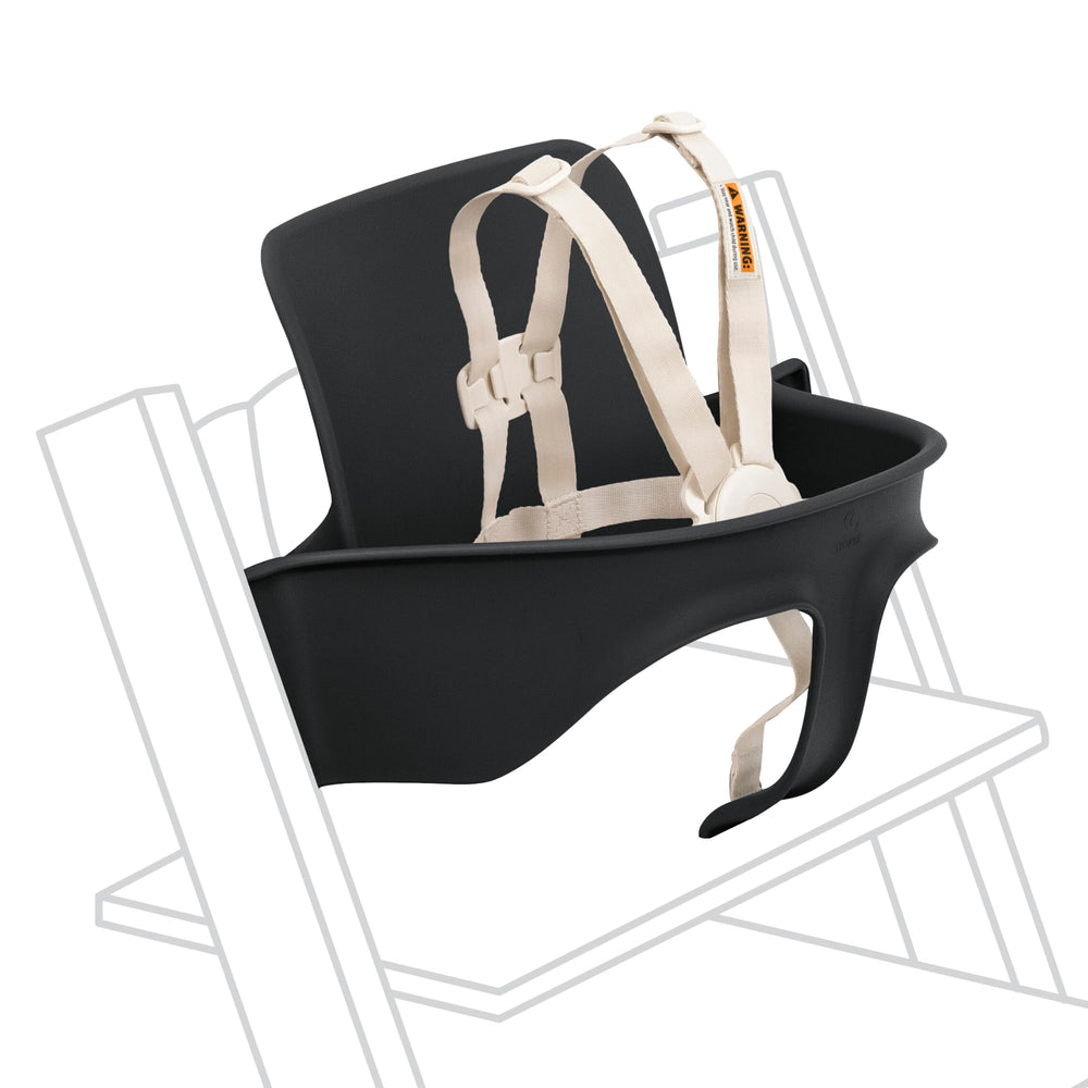 Stokke Tripp Trapp Baby Set 2 backrest supports upright seating during meals.
