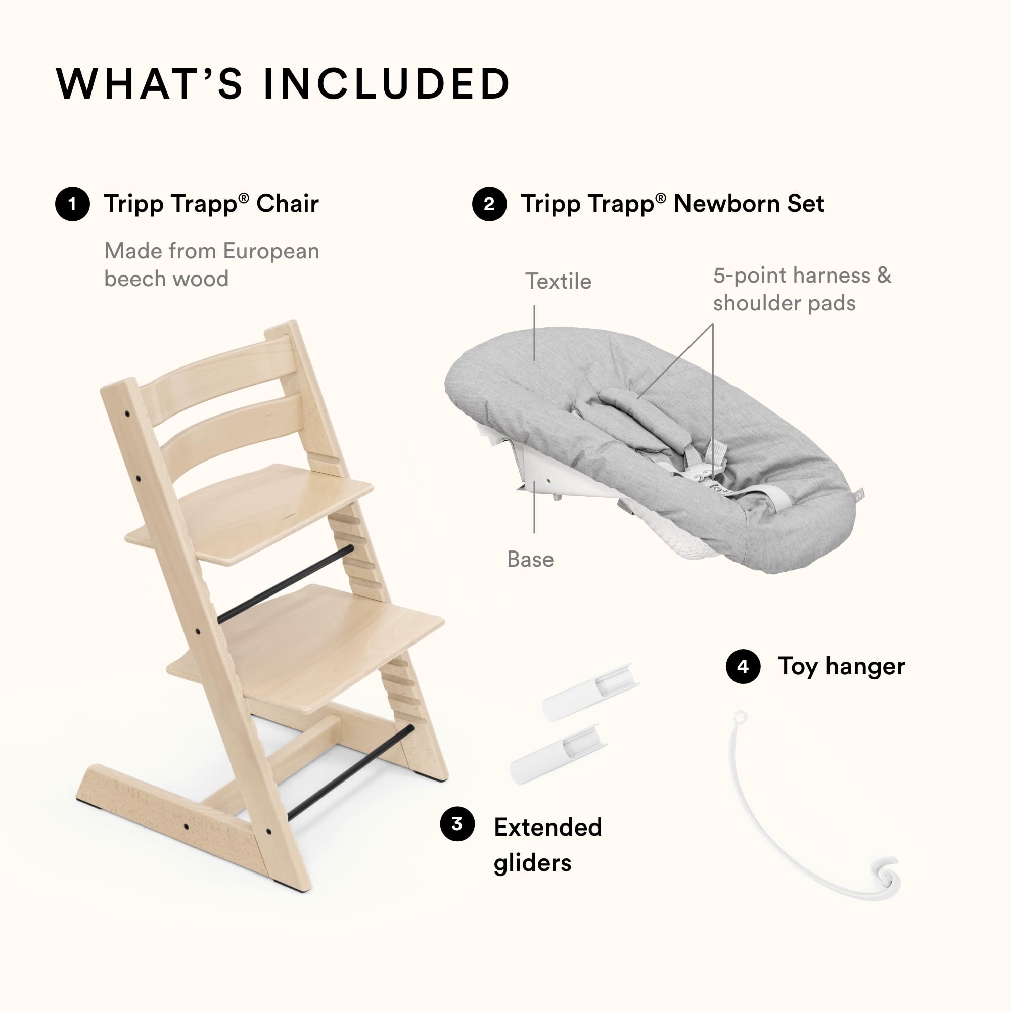 Stokke Tripp Trapp chair grows with your child to table height for interaction.