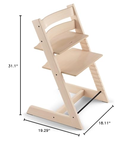 Stokke Tripp Trapp chair natural in-use at table with family