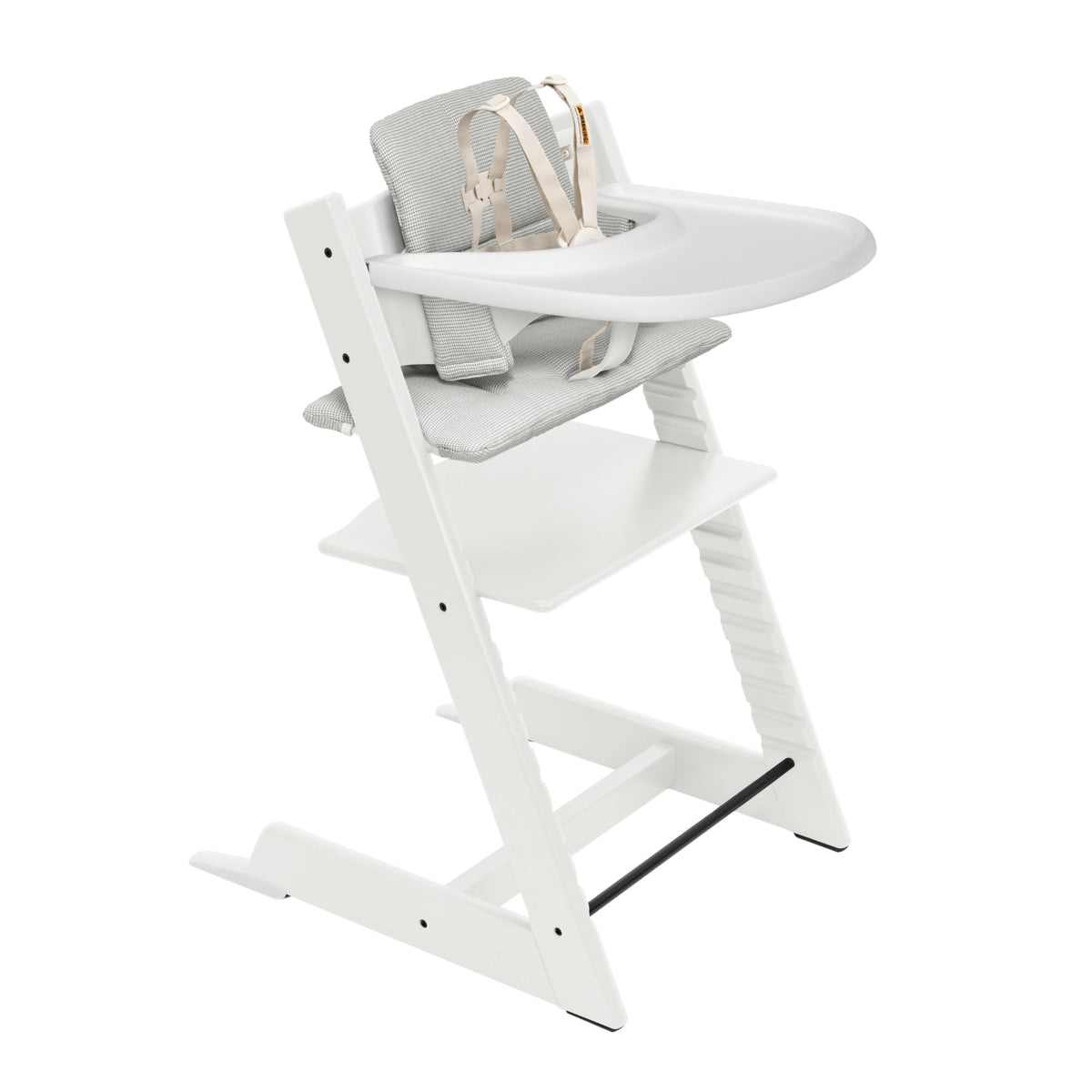 Stokke Tripp Trapp chair white showcases ergonomic design for family meals