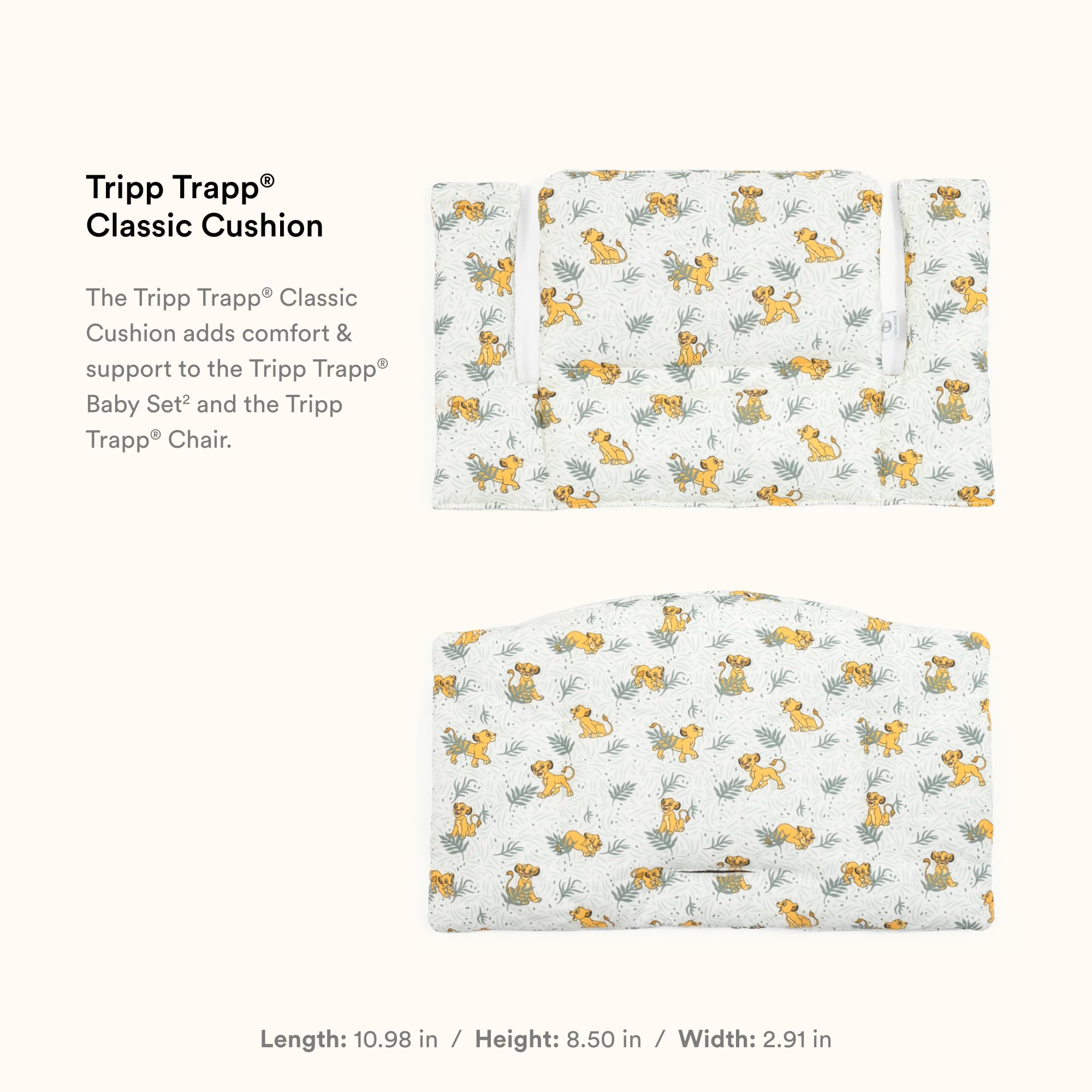 Stokke Tripp Trapp cushion is machine washable for simple cleaning.
